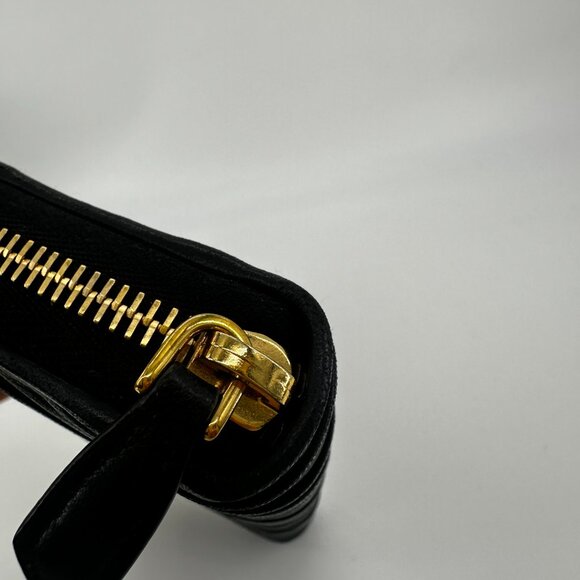 Prada Black Nappa Gaufre Zip Around Wallet - Picture 4 of 6